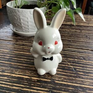 Vintage Easter Bunny Bank – Ceramic Piggy Coin Holder